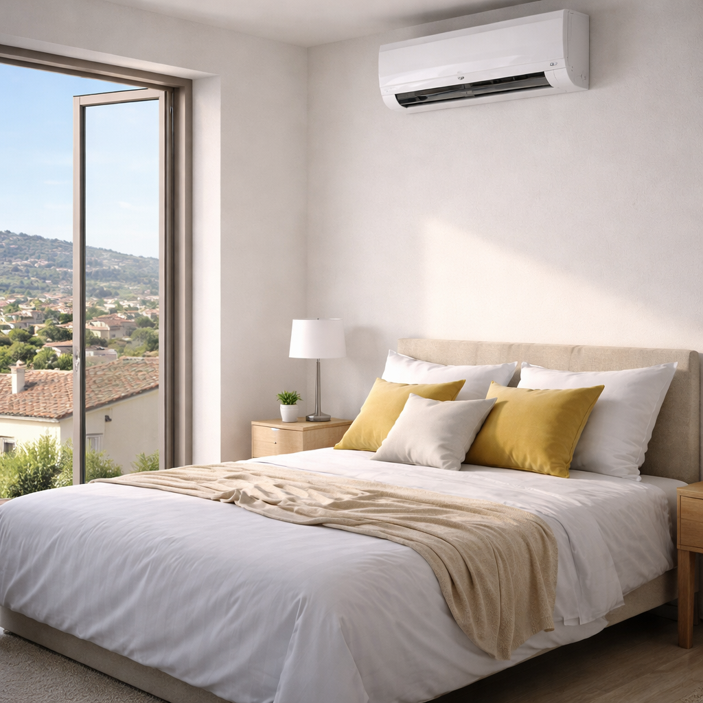 Climatisation réversible dans une chambre à Fréjus - Clim Style