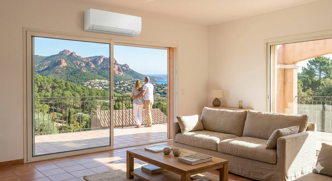 Installation de climatisation réversible aux Adrets-de-l'Estérel (83600) - Clim Style