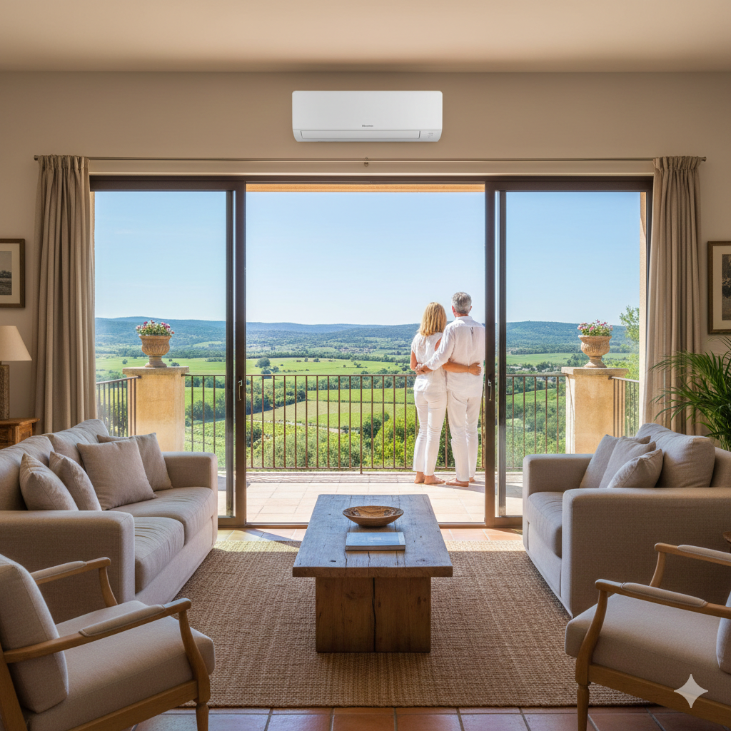 Climatisation murale dans un salon aux Arcs - Clim Style