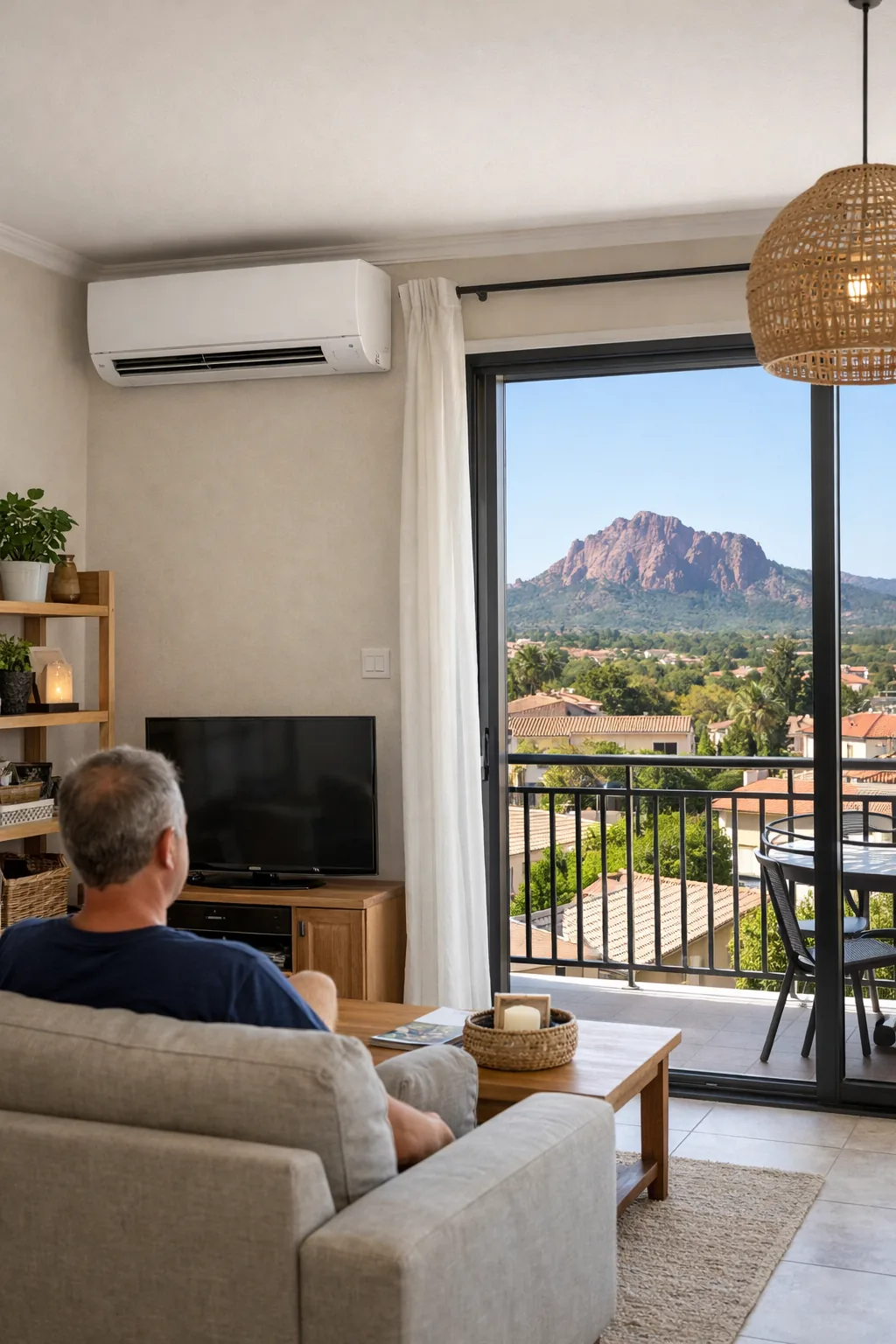 Climatisation murale dans un salon à Puget-sur-Argens - Clim Style