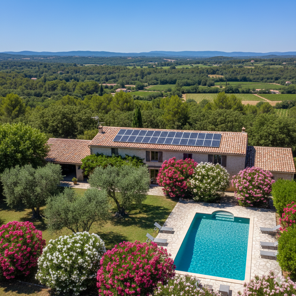 Panneaux solaires sur toiture à Fayence - Clim Style