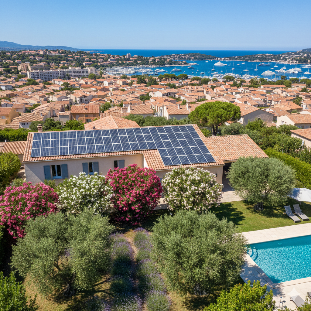 Panneaux solaires sur toiture à Sainte-Maxime - Clim Style